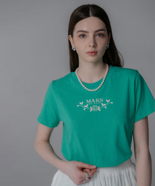 클로버 리스 반팔 티셔츠(그린)