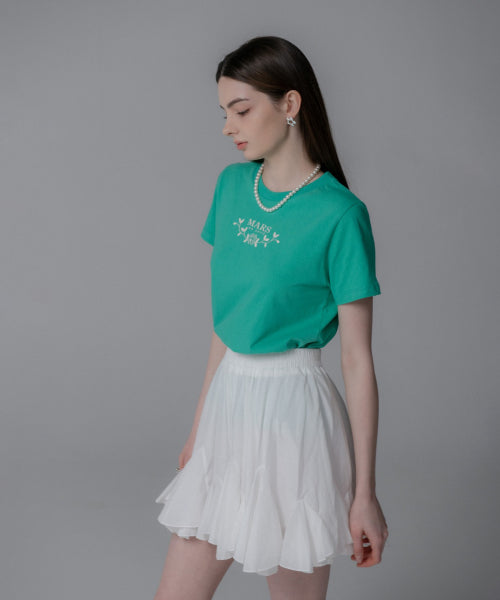 클로버 리스 반팔 티셔츠(그린)