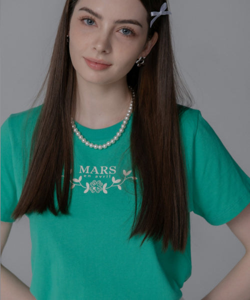 클로버 리스 반팔 티셔츠(그린)