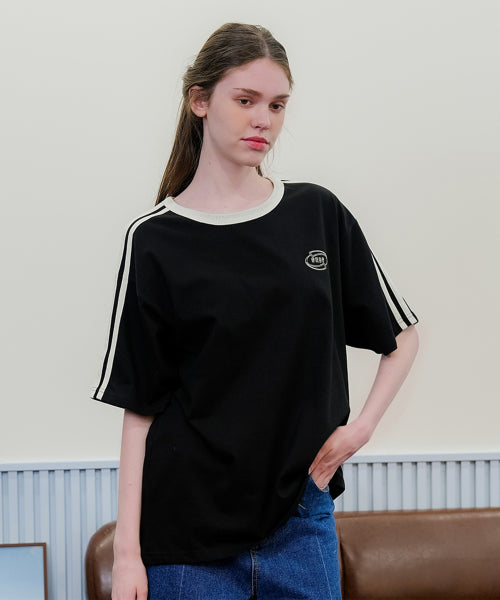 Line Overfit Track Short Sleeve T-Shirt GT-365