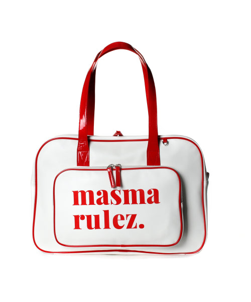 mama square pocket shoulder bag _ cream