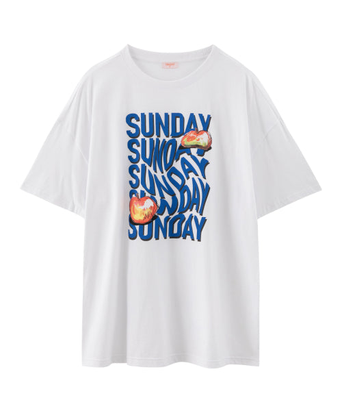 애플썬데이 오버 티셔츠 (화이트)