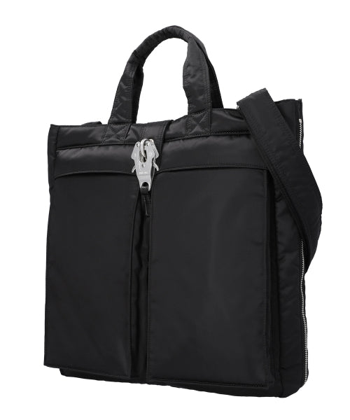 raven expandable tote bag / black