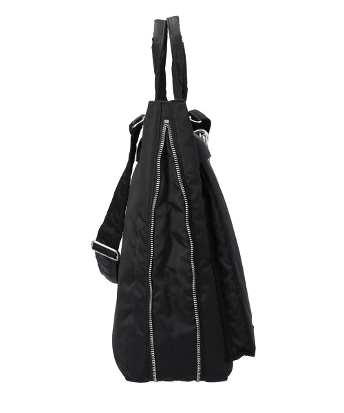 raven expandable tote bag / black