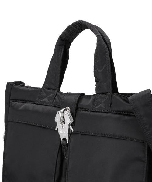 raven expandable tote bag / black