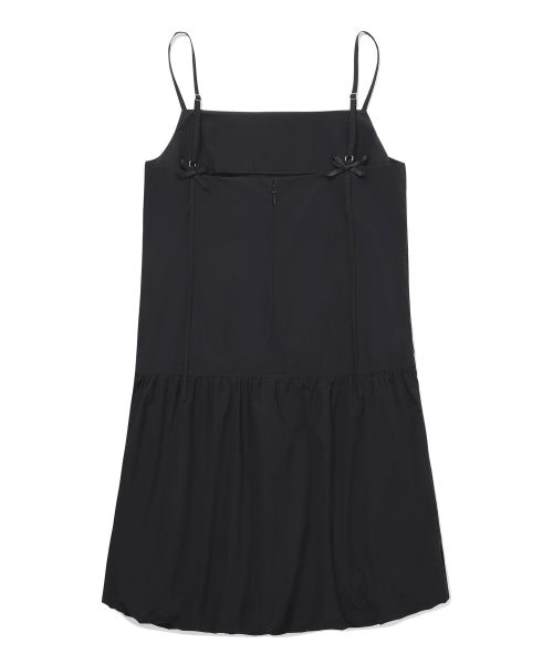 우먼 벌룬 미니 원피스 블랙