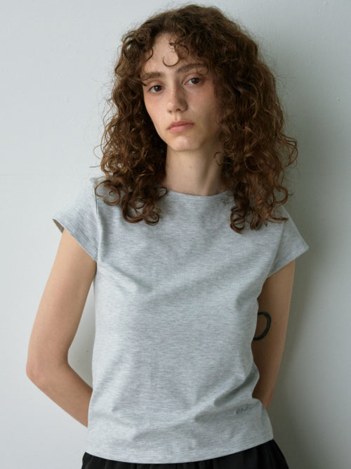 Geek cap sleeve T-shirt (Gray)