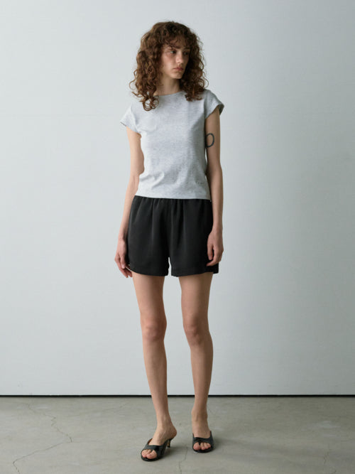 Geek cap sleeve T-shirt (Gray)