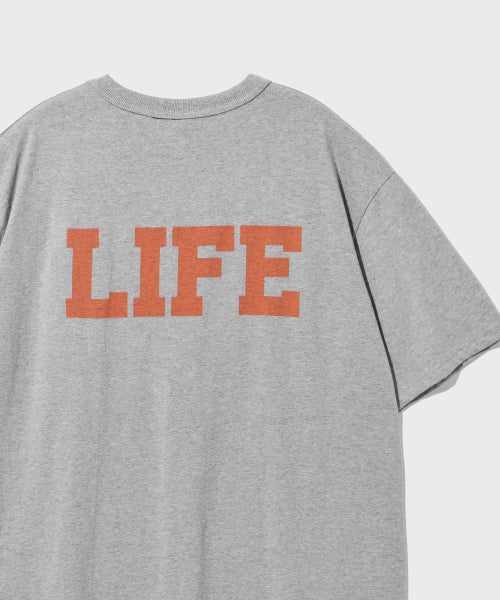 오버핏 빅 로고 반팔 티셔츠 그레이