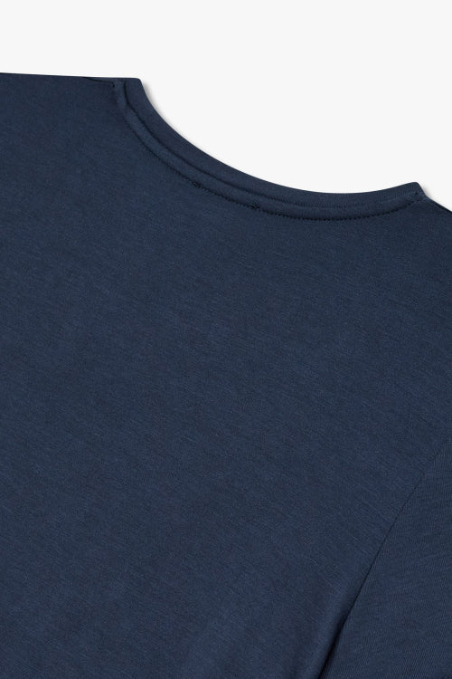 여성 이글 로고 레이온 라운지 티셔츠_마린_0824114509