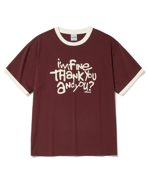 Fine Ringer T-Shirt - Wine