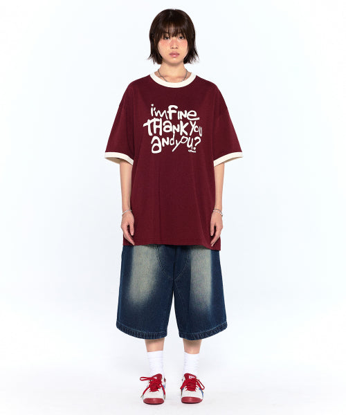 Fine Ringer T-Shirt - Wine