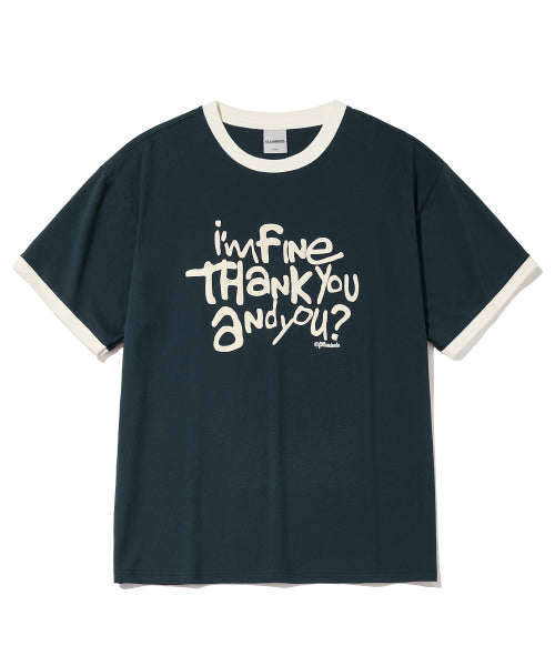 Fine Ringer T-Shirt-Navy