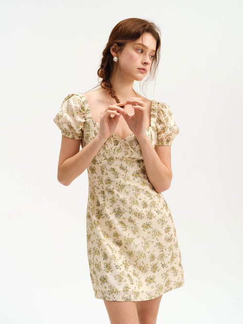 바인 하트넥 미니원피스