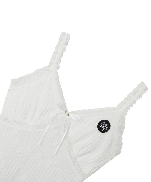 베티붑 빈티지 더블 레이스 슬립 미니 원피스_화이트