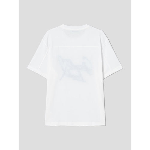 체인 자수 반소매 티셔츠  화이트 (354742MQC1)