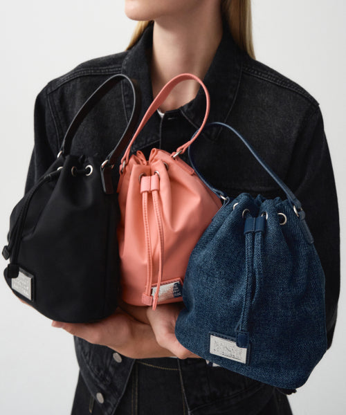 CLASSIC LOGO MINI BUCKET BAG dark blue