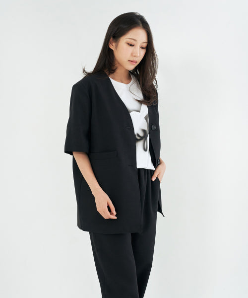 핸드 페인팅 티셔츠 _ Ivory