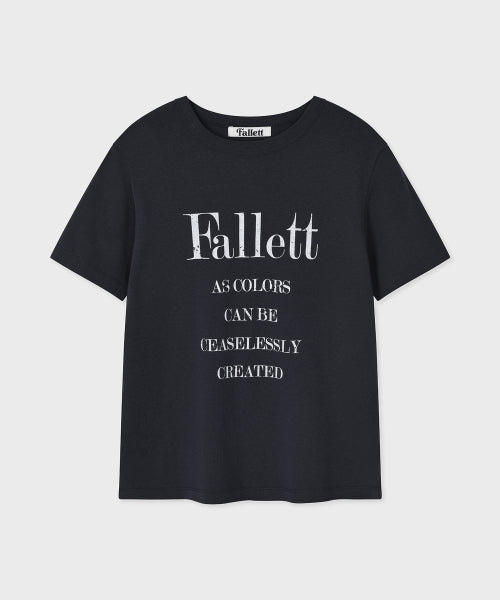 타이포 그래피 반팔티 차콜