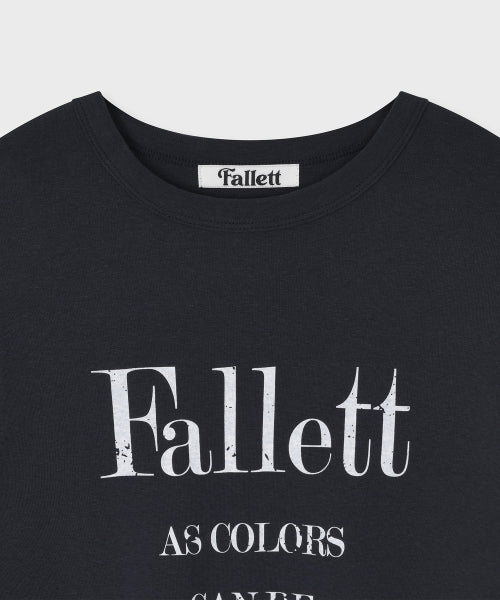 타이포 그래피 반팔티 차콜