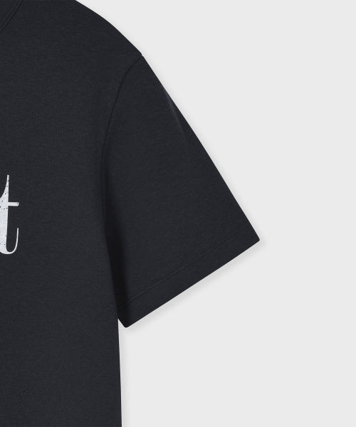 타이포 그래피 반팔티 차콜