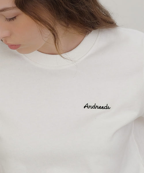 Essential peach half tee (white)