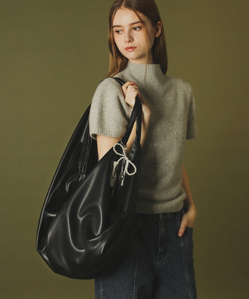 (파우치세트)Wing leather bag _ BLACK