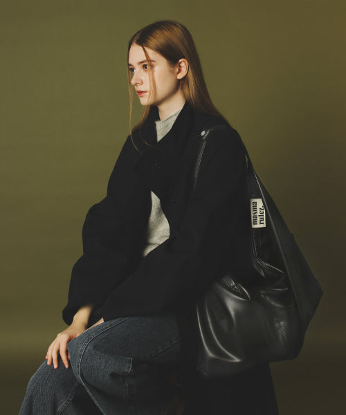 (파우치세트)Wing leather bag _ BLACK