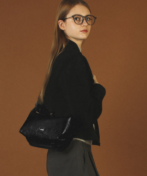 3way belted mini hobo bag _ Black