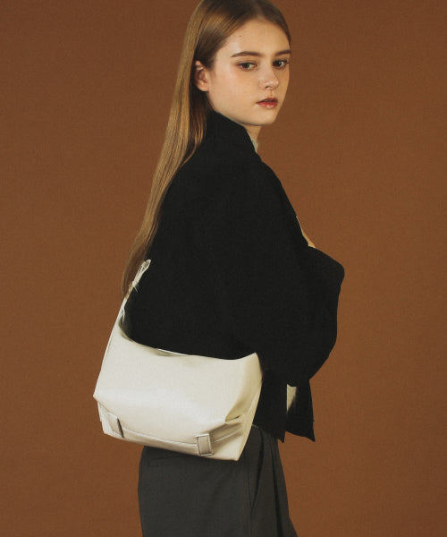 3way belted mini hobo bag  Cream