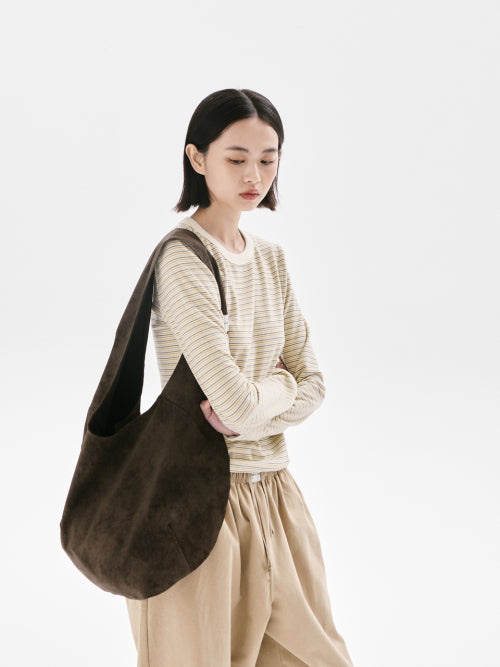 Half moon bag_BROWN