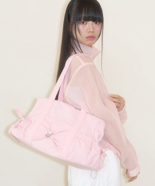보우 포티 더플 백 핑크