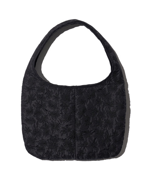 Broderie Padded Day Bag - Black