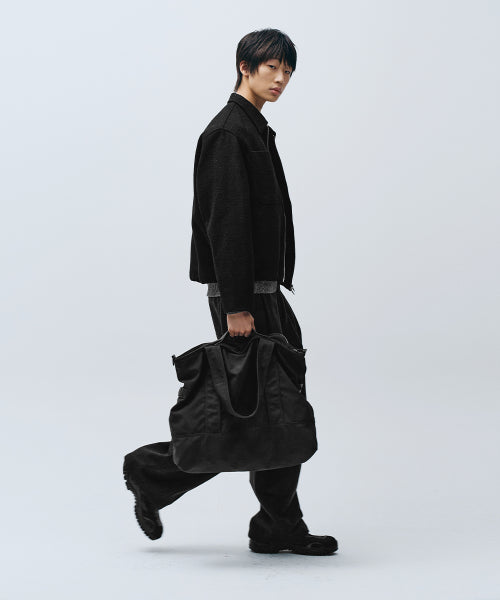 바스켓 와이드 쇼퍼백_블랙