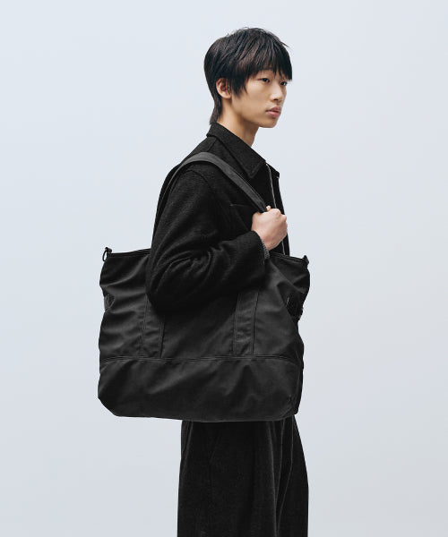 바스켓 와이드 쇼퍼백_블랙