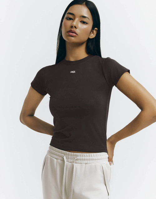 지모션 크롭 반팔티 394960 [2color]