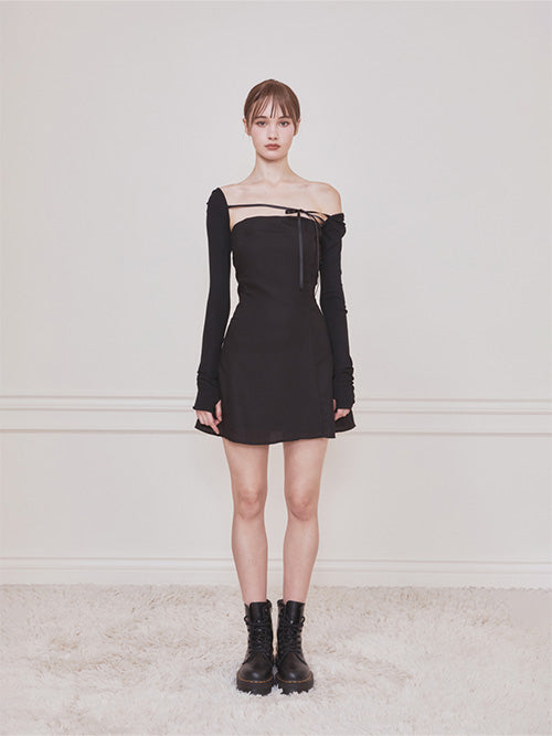 페이 볼레로 드레스 (블랙)