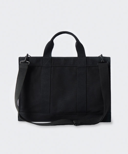 헤비 캔버스 스퀘어 토트 백 [블랙]