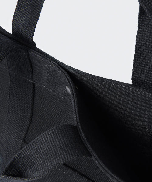 헤비 캔버스 스퀘어 토트 백 [블랙]