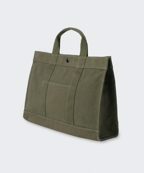 헤비 캔버스 스퀘어 토트 백 [카키]