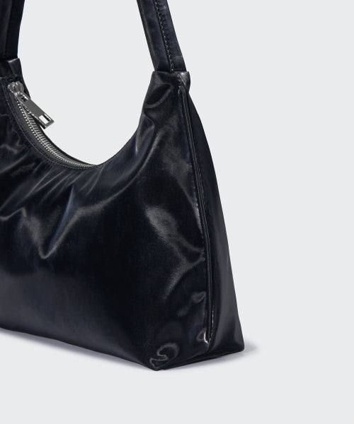 우먼즈 샤이니 호보백 [블랙]