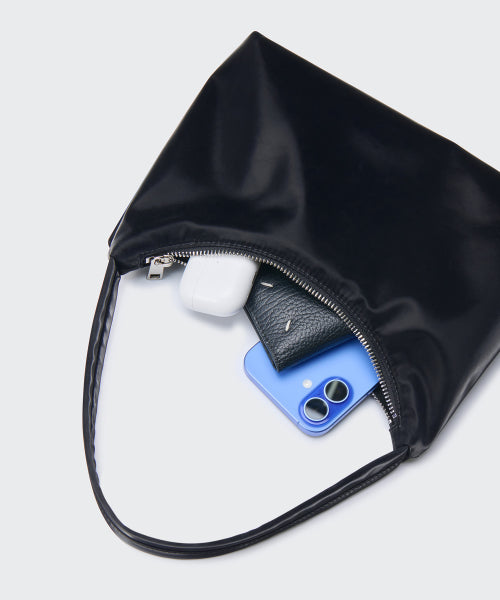 우먼즈 샤이니 호보백 [블랙]