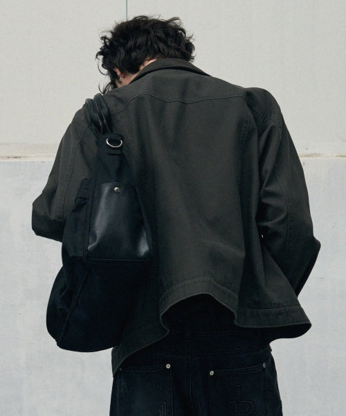 버클드 코튼 크로스 토트백 [BLACK]