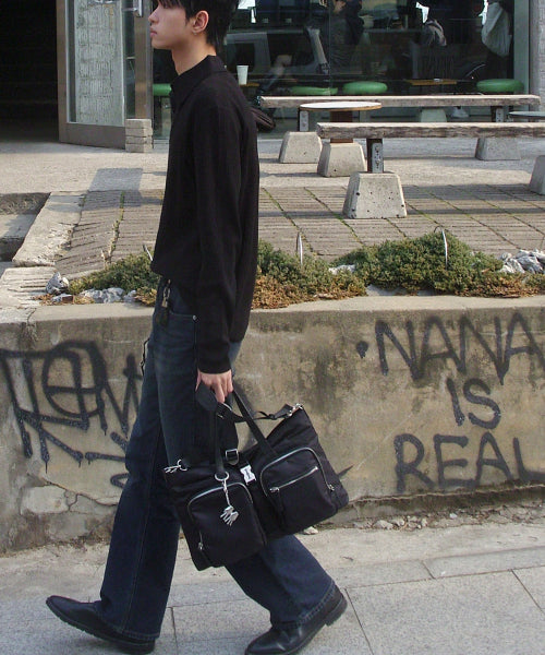 Hey Double Pocket Tote M (헤이 더블 포켓 토트 미듐)_2colors