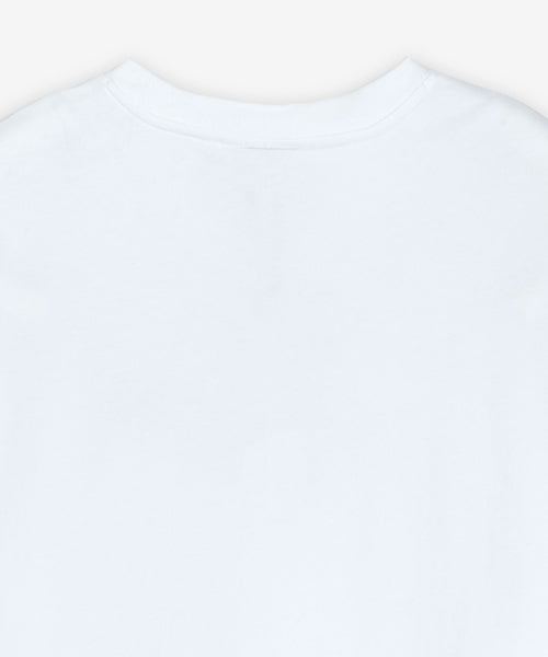 볼드 폭스 헤드 패치 오버사이즈 반소매 티셔츠 - 화이트 / OM00128KJ0119P100