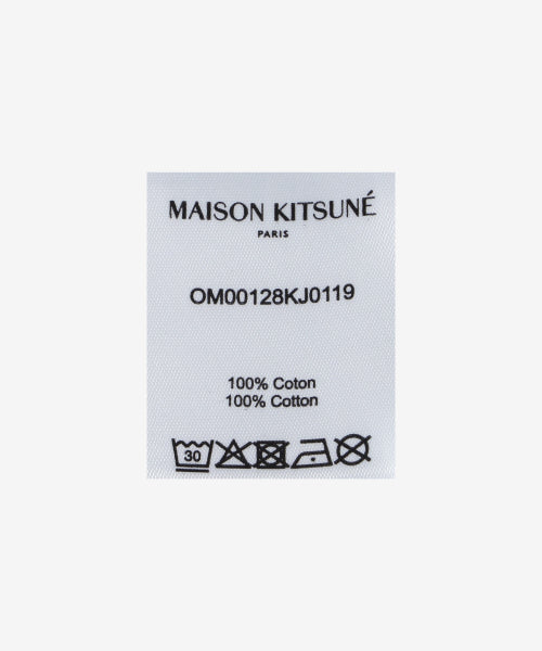 볼드 폭스 헤드 패치 오버사이즈 반소매 티셔츠 - 화이트 / OM00128KJ0119P100