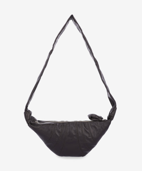 스몰 코티드 코튼 크루아상 숄더백 - 다크 토바코 / BG0003LF1329BR501