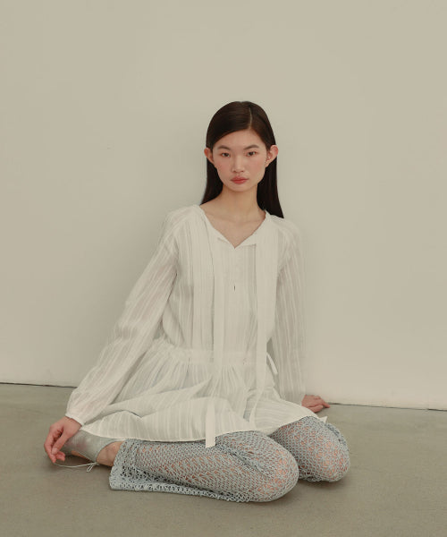 FRILL MINI DRESS [ WHITE ]